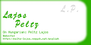 lajos peltz business card